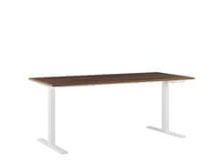 Beliani Ročno nastavljiva pisalna miza 180x80 cm rjavo-bela DESTIN II