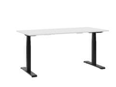 Beliani Električno nastavljiva pisalna miza 160x72 cm črno-bela DESTIN II