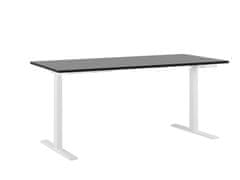 Beliani Ročno nastavljiva pisalna miza 160x72 cm črno-bela DESTIN II