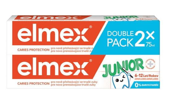 Elmex Junior zobna pasta (6-12 let), 2 x 75 ml