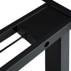 tectake Višinsko nastavljivo podnožje za pisalno mizo Melville 110 168 x 60 x 70 119 cm Črna