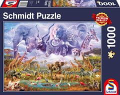 Schmidt Puzzle Živali na napajališču 1000 kosov