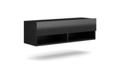 Furnitura Viseča TV omarica DORI Črna visoki sijaj 100 cm
