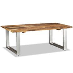 Vidaxl Klubska mizica iz predelanega odsluženega lesa 100x60x38 cm