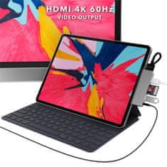 HyperDrive  6 v 1 USB-C HUB za iPad Pro, iPad Air, iPad Mini, vesoljsko siva