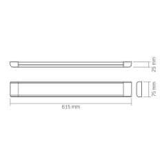 VIDEX LED podelementna svetilka 60cm 27W 2700lm 4000K IP20