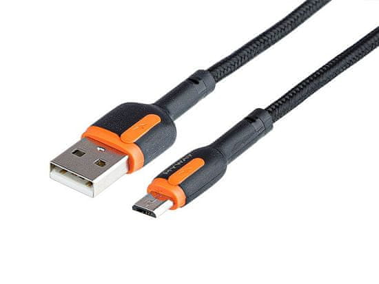 Polnilno zapleten kabel 100 cm, USB > mikro USB,