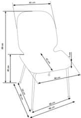 Halmar Jedilni stol K381 - siv/zlat