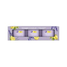 Yankee Candle Set votivnih sveč v kozarcu Lemon Lavender 3 x 37 g