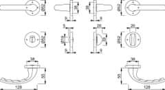 Hoppe alu grt. Tokyo rozeta 1710/42KV/42KVS, F9, WC