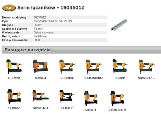 Bostitch BOSTITCH sponke 90 35 mm 3000 kosov.