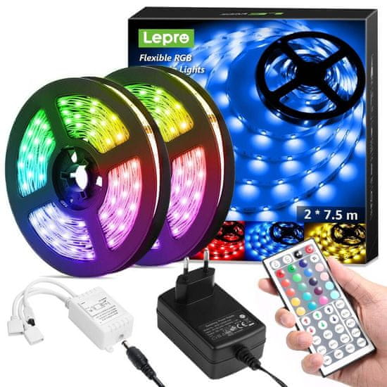 Lepro 15m Set LED trak RGB IP20 -2×7,5m 5050SMD