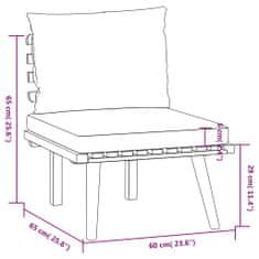 Vidaxl Vrtna sedežna garnitura 12-delna z blazinami trden akacijev les