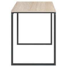 Vidaxl Računalniška miza črna in hrast 110x60x73 cm iverna plošča