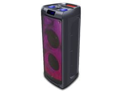 Manta SPK5350 Flame zvočnik, karaoke, vgrajena baterija, Bluetoth/USB/RADIO FM, Disco LED lučke, črn (MAN-SPK5350)