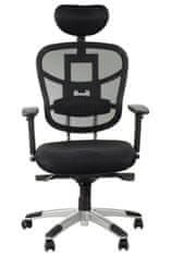 STEMA Vrtljiv ergonomski pisarniški stol HN-5018. Najlonska podlaga. Črna.