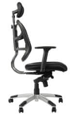 STEMA Vrtljiv ergonomski pisarniški stol HN-5018. Najlonska podlaga. Črna.