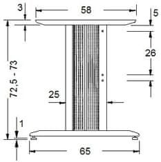 STEMA Podpora za mizo CD/S - aluminij