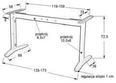 STEMA Namizni okvir STL-01 z drsno palico - aluminij