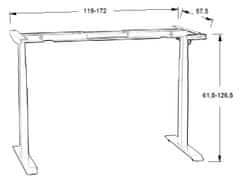 STEMA UT04-3T/B električni namizni stojalo z nastavljivo višino črno