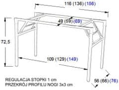 STEMA NY-A024 - 116x66 cm, črna