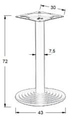 STEMA Podnožje za mizo - litina SH-5005-1/B - &#8709 43 cm