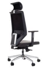 STEMA Vrtljiv ergonomski pisarniški stol ZN-805-C. Kromirano podnožje. Grafit.
