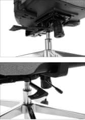 STEMA Vrtljiv ergonomski pisarniški stol ZN-805-C. Kromirano podnožje. Črna.