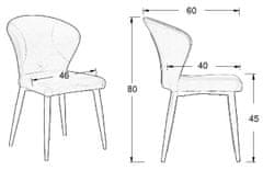 STEMA Lounge ali jedilni stol CN-6080 siv