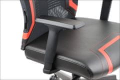 STEMA Vrtljiv ergonomski pisarniški stol RYDER EXTREME. Sinhroni mehanizem. Črna/rdeča.