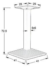 STEMA Podnožje za mizo - litina SH-5014-1/60/B - 41x41 cm