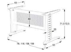 STEMA Podpora za mizo CK - aluminij