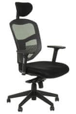 STEMA Vrtljiv ergonomski pisarniški stol HN-5038. Najlonska podlaga. Črna/siva.