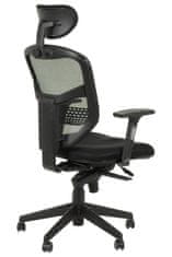 STEMA Vrtljiv ergonomski pisarniški stol HN-5038. Najlonska podlaga. Črna/siva.