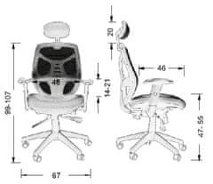 STEMA Vrtljivi stol KB-8905 BLACK