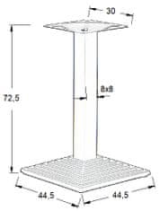 STEMA Podnožje za mizo - litina SH-5014-6/B - 45x45 cm