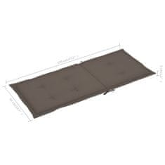 Vidaxl Blazine za vrtne stole 4 kosi taupe 120x50x4 cm