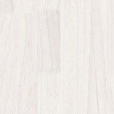 Greatstore Posteljni okvir bel iz trdne borovine 120x200 cm