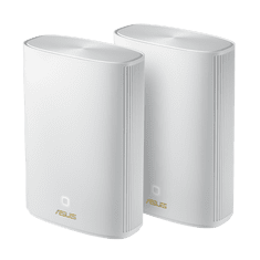 ASUS ZenWiFi AX Hybrid XP4 Mesh usmerjevalnik, WiFi 6, AX1800, AV1300, bel, 2 kosa (90IG05T0-BM9110)