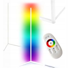 master LED RGB WS2811 LED stoječa svetilka 140cm z RF daljinskim upravljalnikom bela