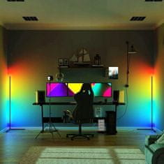 master LED RGB WS2811 LED stoječa svetilka 140cm z RF daljinskim upravljalnikom bela