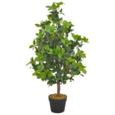 Vidaxl Umetna rastlina lovorovo drevo z loncem zelena 90 cm