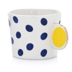 DUKA Sol Polka Dot Vrč 300 Ml Mornarsko Modra Rumena Kamenina