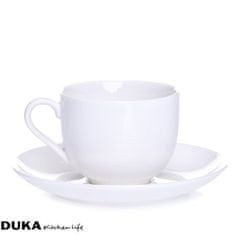 DUKA Felicia Skodelica S Podstavkom 130 Ml Beli Porcelan