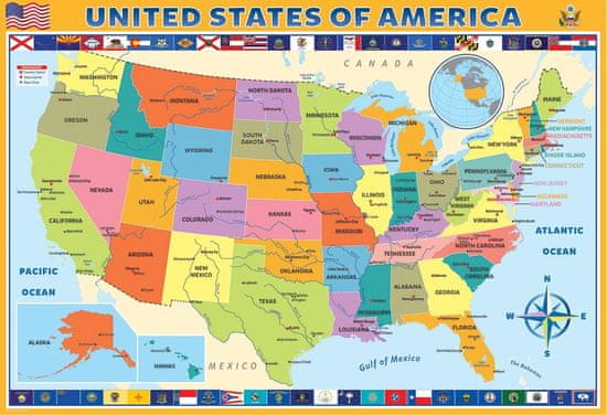 EuroGraphics Puzzle Map of the United States of America 200 kosov