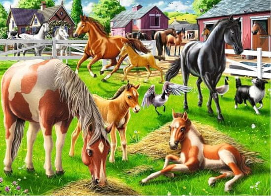 Ravensburger Puzzle Happy horses 60 kosov