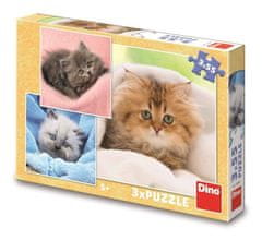 Dino Puzzle Cute kittens 3x55 kosov