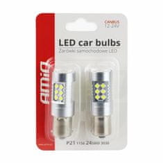 AMIO LED žarnice CANBUS 3030 24SMD 1156 BA15S P21W 12V/24V