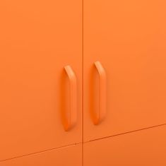 Vidaxl Garderobna omara oranžna 90x50x180 cm jeklo