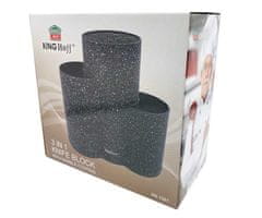 KINGHoff Triple Knife Block & Utensil Holder Kinghoff Kh-1561